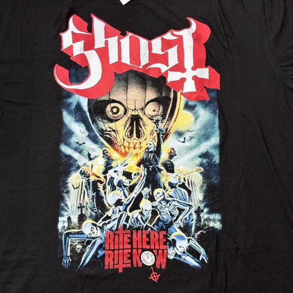 Ghost Band Rite Here Rite Now Skeleton Dance T-Shirt MEDIUM New - Picture 6 of 6